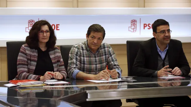 Reunión de la gestora del PSOE este lunes.