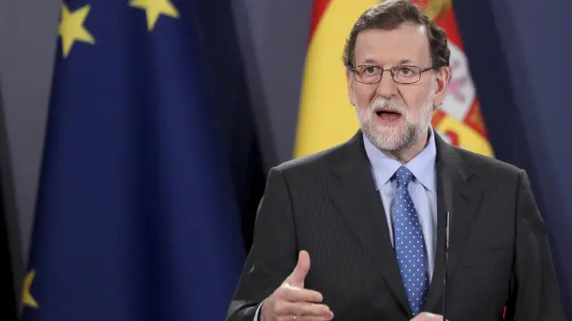 Mariano Rajoy en rueda de prensa este miércoles en La Valeta (Malta).