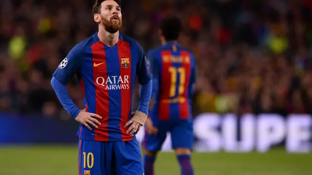 Messi, decepcionado tras el partido.