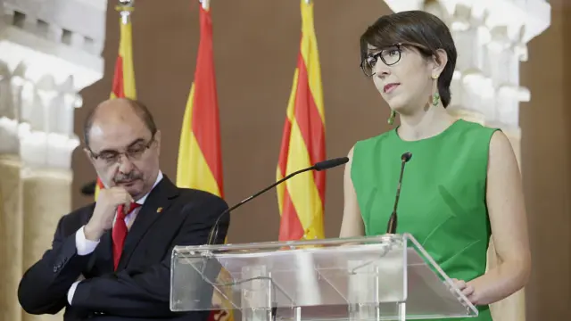 Violeta Barba, en su discurso del Día de Aragón.