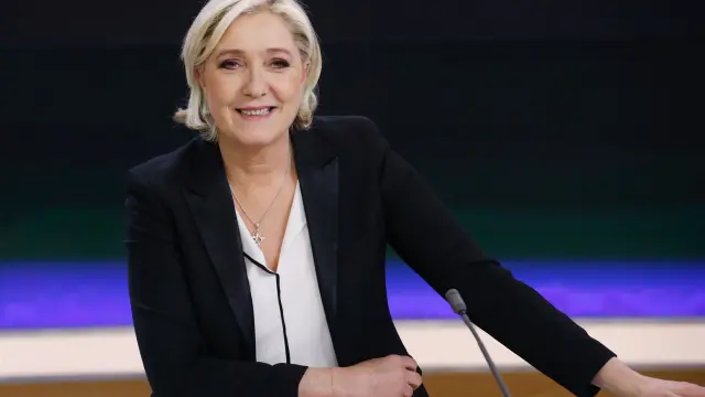 Marine Le Pen, antes de su comparecencia en 'France 2'.