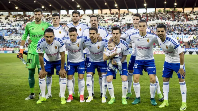 Alineación titular del Zaragoza en el partido ante el Mallorca.