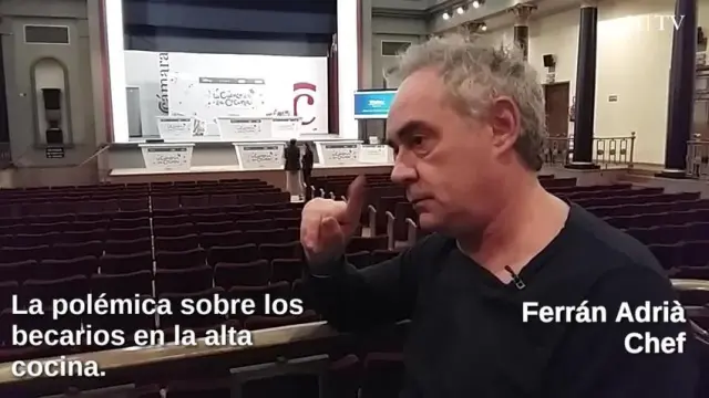 Ferrán Adrià: "Las becas en la alta cocina española se pueden contar con la mano"