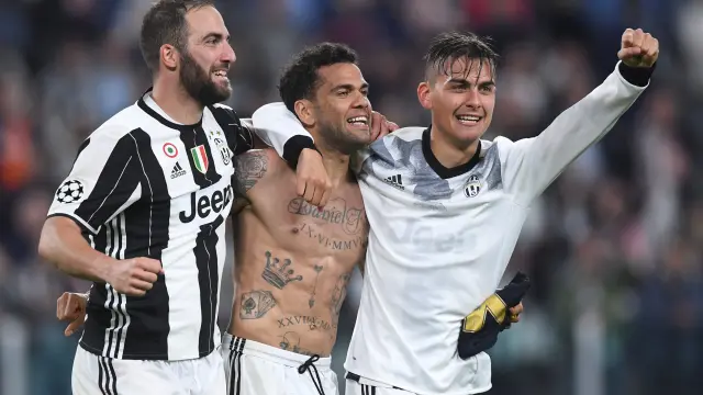 Jugadores del Juventus celebran la victoria ante el Mónaco.