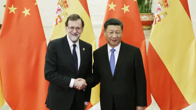 Mariano Rajoy junto al presidente chino Xi Jinping