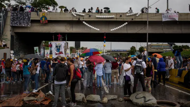 Una de las manifestaciones de las últimas semanas en Venezuela.
