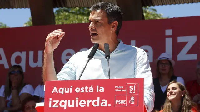 Pedro Sánchez, este sábado en Madrid