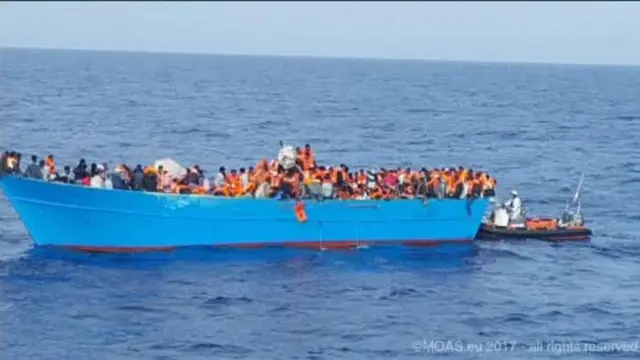 Imagen de archivo de una embarcación en el Mediterraneo