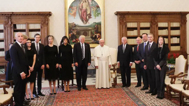 Encuentro entre el papa Francisco y Donald Trump en el Vaticano.
