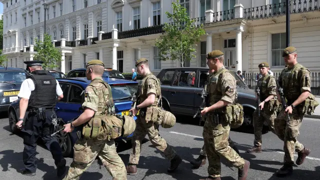 El Ejército se ha desplegado en las calles de Reino Unido.