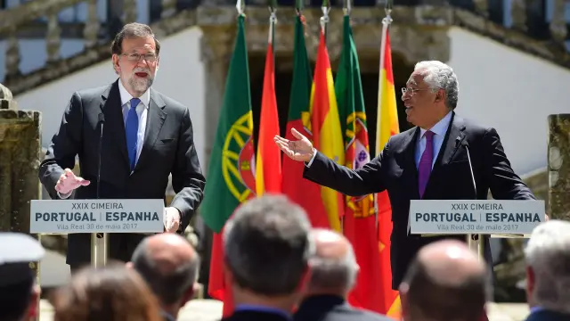 Rajoy y Costa en Portugal.