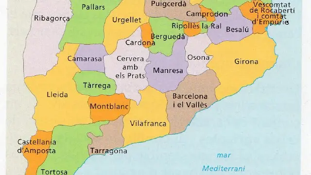 La Ribagorza y el valle de Arán, incluidos en el territorio catalán.