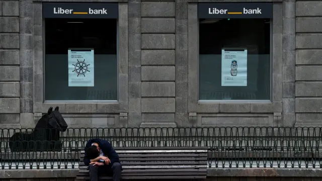 Oficina de Liberbank en Oviedo.