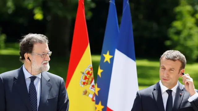 Macron y Rajoy se han reunido este jueves en el Palacio del Elíseo.