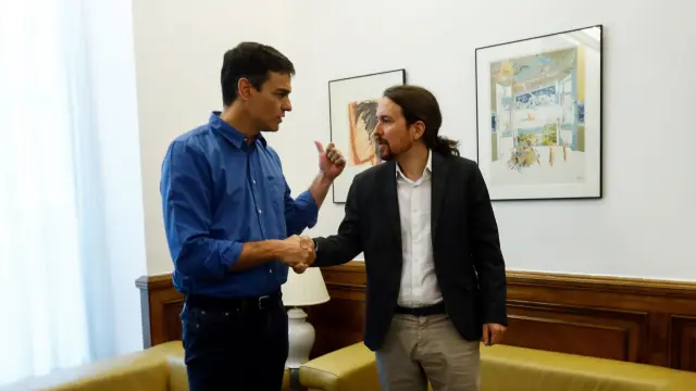 Pedro Sánchez se ha reunido este martes con Pablo Iglesias.