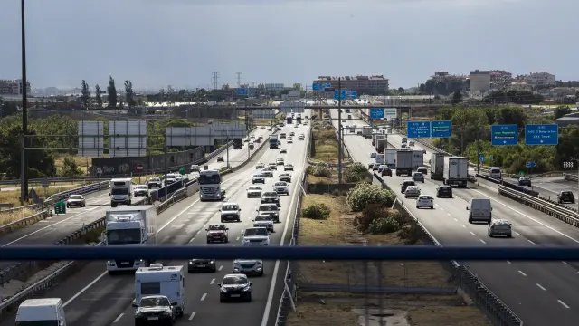 La Ronda Norte de Zaragoza fue una de las vías que más volumen de tráfico soportó durante la primera jornada de la operación salida.