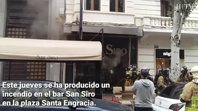 Incendio en la cafetería San Siro de Zaragoza