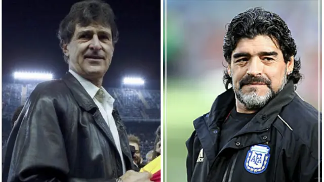 Mario Alberto Kempes y Diego Armando Maradona.