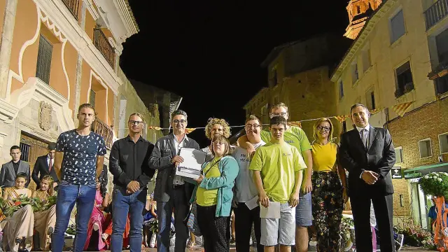 Miembros de Down Huesca agradecieron a los vecinos la acogida recibida.