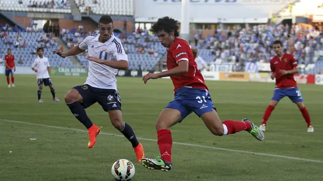 Imagen del partido correspondiente a la primera jornada de liga de la temporada 2014-15. Entonces, el Real Zaragoza saldó su visita al Recreativo de Huelva con un empate a cero.