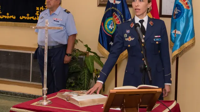 Una aragonesa, primera oficial del Ejército del Aire en asumir el mando de una unidad