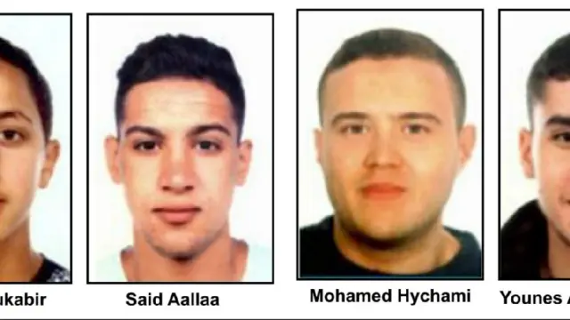 Los cuatro buscados, en relación con los atentados en Barcelona y Cambrils