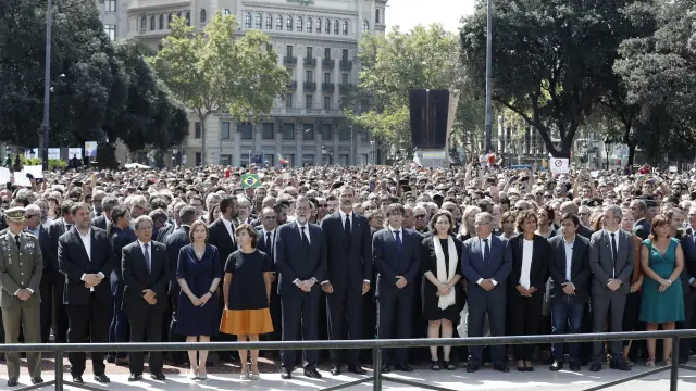 Minuto de silencio por las víctimas de Barcelona vivido la semana pasada en la ciudad Condal