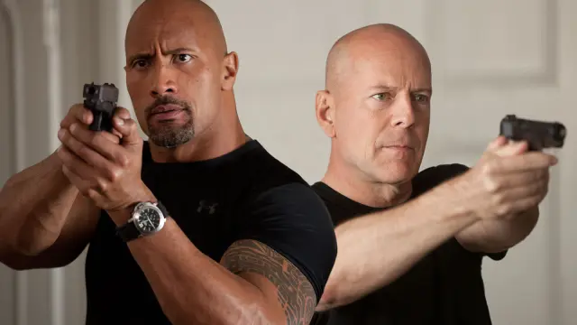 Dwayne Johnson y Bruce Willis en 'G.I. Joe: La venganza'