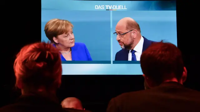 Debate entre Angela Merkel y Martin Schulz.