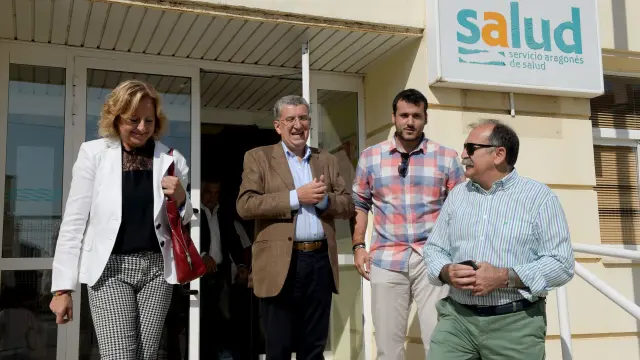Visita del consejero de Sanidad, Sebastián Celaya, a Santa Eulalia.