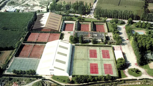 Vista aérea de las instalaciones del Real Zaragoza Club de Tenis (RZCT).