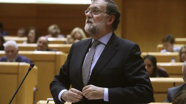 Mariano Rajoy, en la sesión de control al Gobierno del Senado.