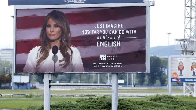 Melania Trump exige retirar de Zagreb carteles publicitarios con su imagen