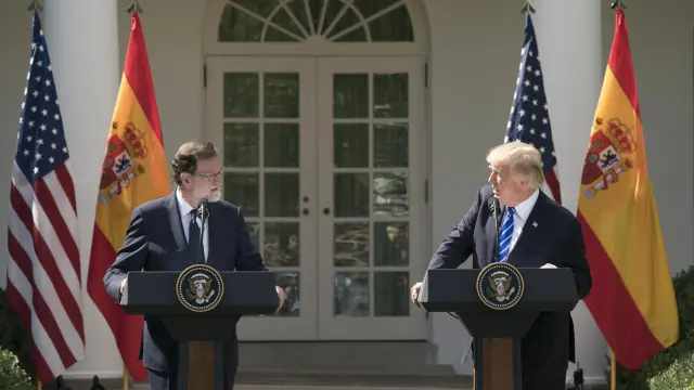 Donald Trump y Mariano Rajoy se han reunido este martes en la Casa Blanca.