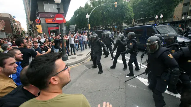 El presidente de ERC en Tarragona, herido en un enfrentamiento con la policía
