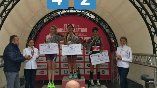 Las ganadores de la maratón de Bruselas