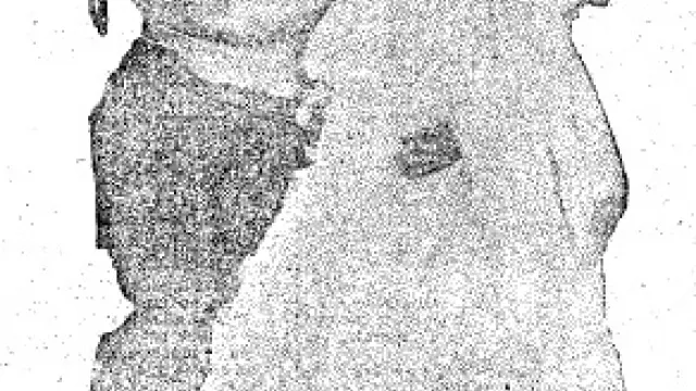 Dibujo del Foranico con su ama publicado en HERALDO hace 100 años.