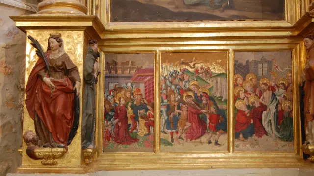 Termina la restauración de las tablas del retablo mayor de la iglesia de Odón