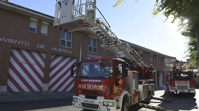 Imagen del parque de bomberos de la ciudad de Huesca