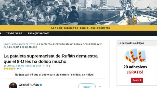 Dolça Catalunya, la web de humor que triunfa entre los no independentistas.