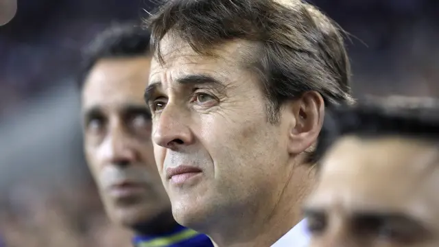 Julen Lopetegui, seleccionador de España, en el partido contra Israel del lunes.