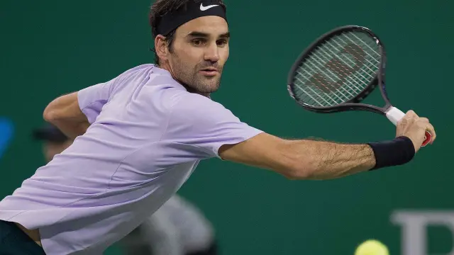 Roger Federer en el partido contra Del Potro