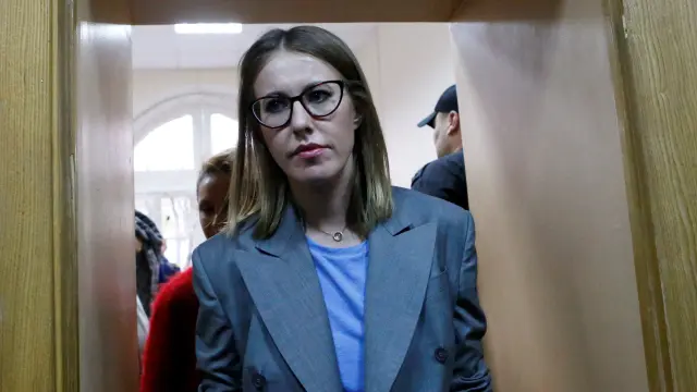 Ksenia Sobchak, candidata a las elecciones presidenciales de Rusia de 2018, esta semana en Moscú.