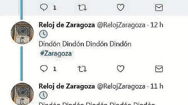 Los tuits de @RelojZaragoza.