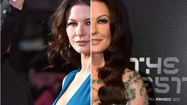 Catherine Zeta Jones, antes y después