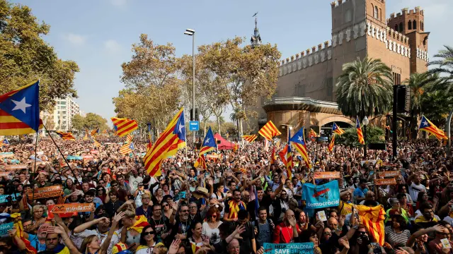 Celebración de la declaración de independencia de Cataluña