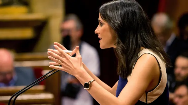 Inés Arrimadas, este jueves en el Parlament catalán.