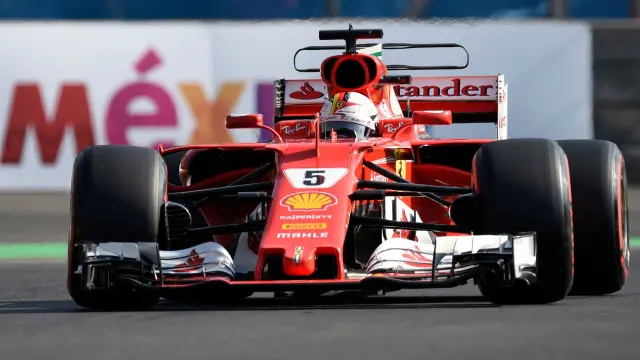 Vettel durante la clasificación del GP de México.