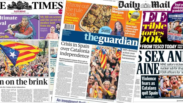 La prensa británica advierte de inestabilidad en Europa creada por Cataluña