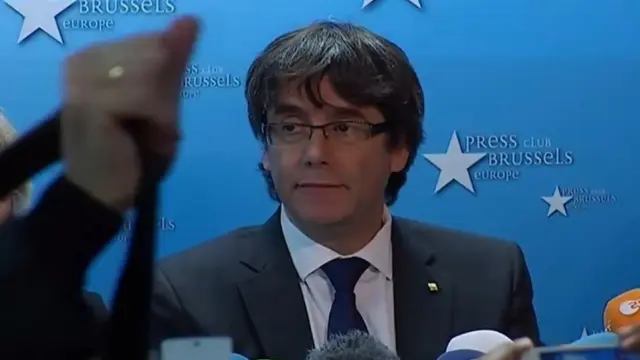 Comparecencia de Carles Puigdemont en Bruselas